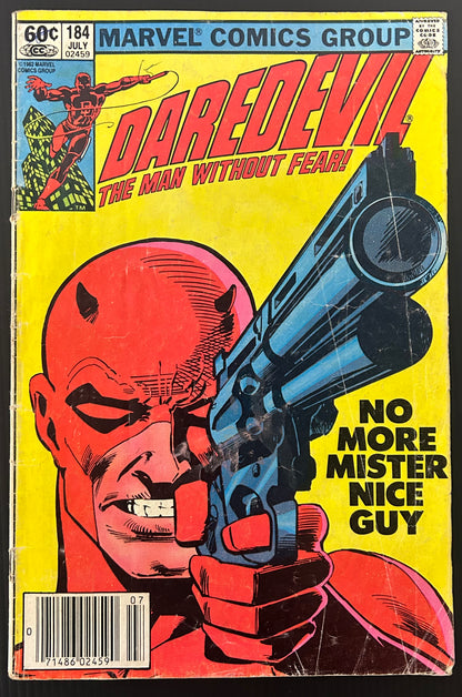 🔑 DAREDEVIL #184 [MARVEL COMICS] *DAREDEVIL & PUNISHER TEAM-UP* 1982 GD/VG