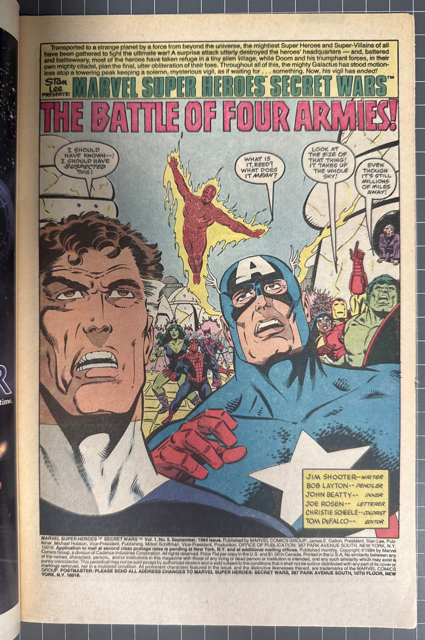 MARVEL SUPER HEROES SECRET WARS #5 [MARVEL COMICS] NEWSSTAND 1984 VF-