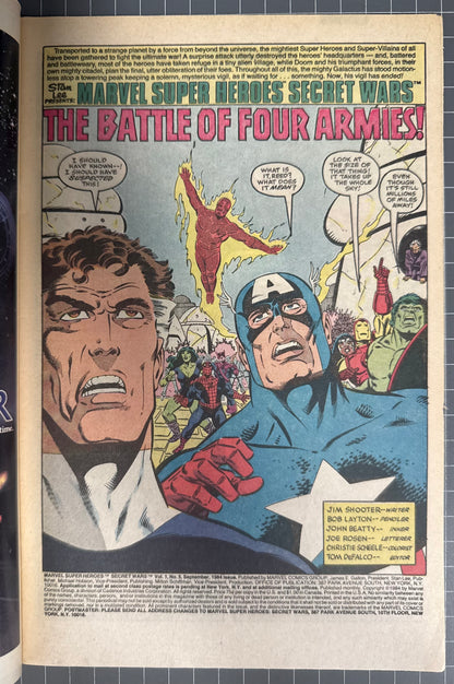MARVEL SUPER HEROES SECRET WARS #5 [MARVEL COMICS] NEWSSTAND 1984 VF-