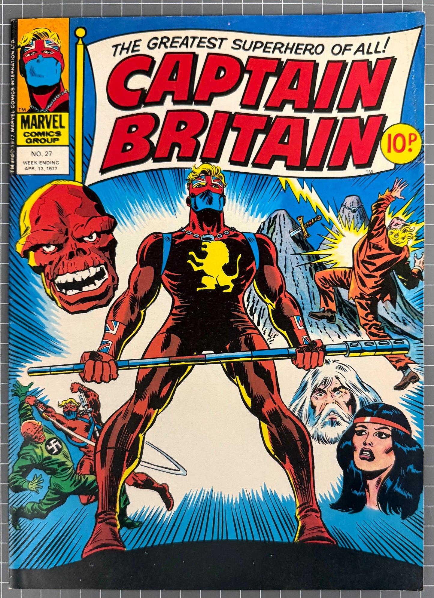 CAPTAIN BRITAIN #27 [MARVEL UK] COMIC MAGAZINE *HERB TRIMPE* 1976 FN/VF