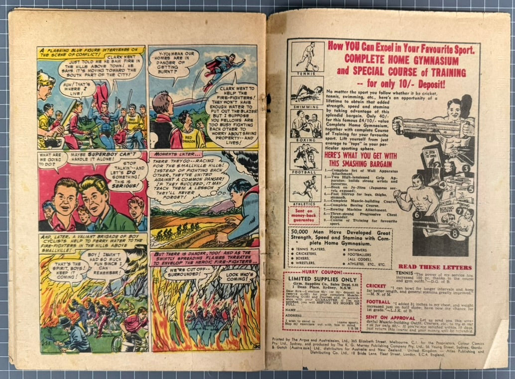 SUPERBOY #91 [COLOUR COMICS] AUSTRALIAN PRE-DECIMAL *SCARCE* 1956