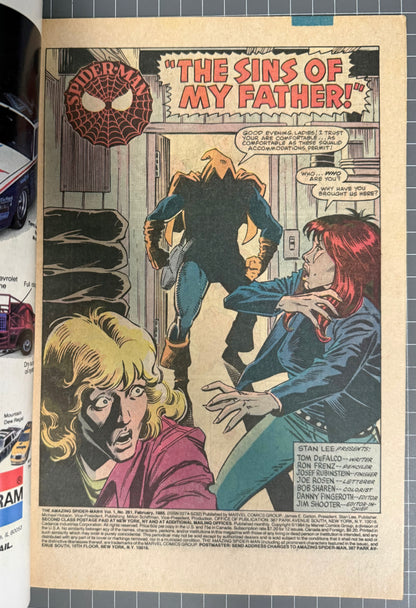 THE AMAZING SPIDER-MAN #261 [MARVEL COMICS] DIRECT 1985 VF