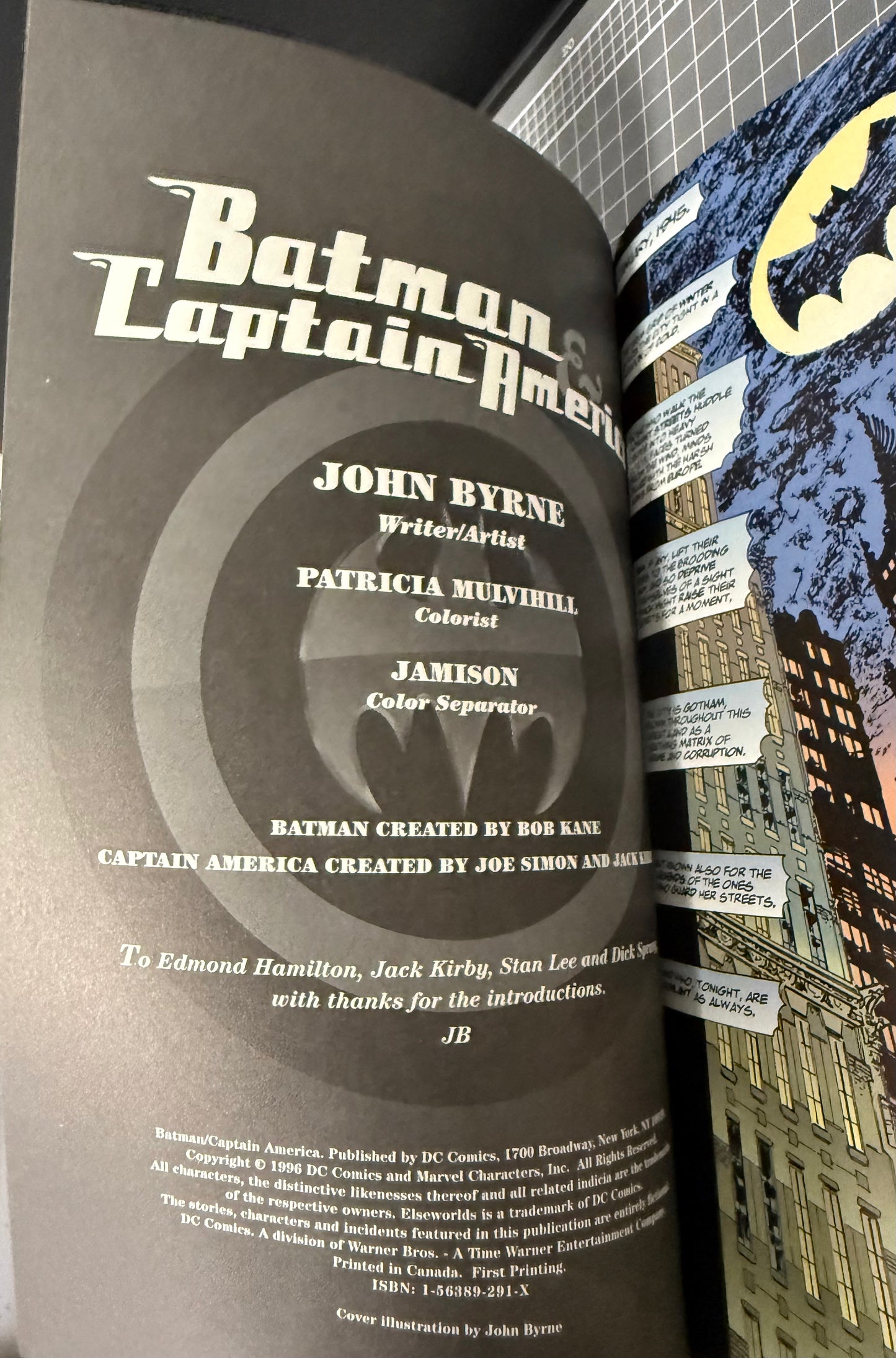 BATMAN / CAPTAIN AMERICA [DC COMICS] *JOHN BYRNE* 1997 NM