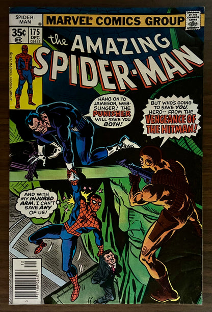🔑 THE AMAZING SPIDER-MAN #175 [MARVEL COMICS] *PUNISHER & HITMAN ORIGIN* 1977 FN+
