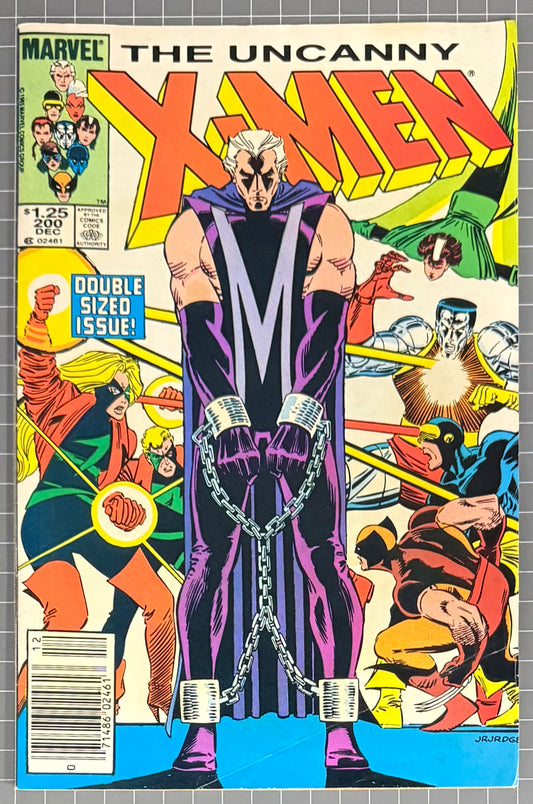 🔑 THE UNCANNY X-MEN #200 [MARVEL COMICS] *TRIAL OF MAGNETO* 1985 VG/FN