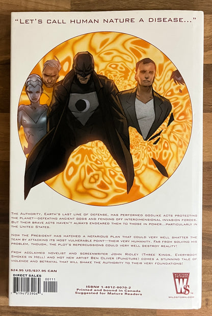 THE AUTHORITY HUMAN ON THE INSIDE [WILDSTORM] HC/DJ COMIC 2004 LIKE NEW