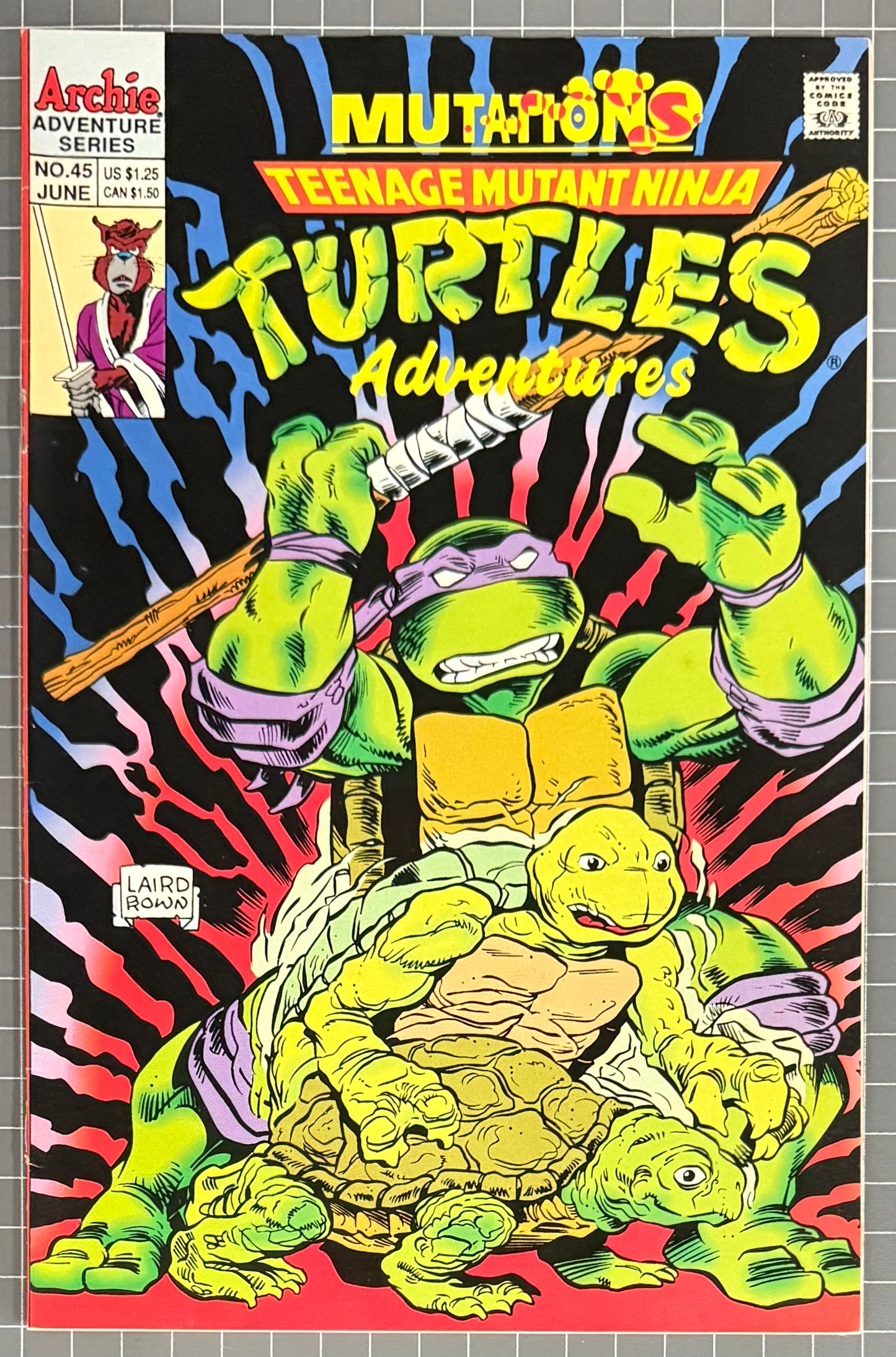 TEENAGE MUTANT NINJA TURTLES ADVENTURES #45 [ARCHIE] DIRECT COMIC 1993 FN/VF