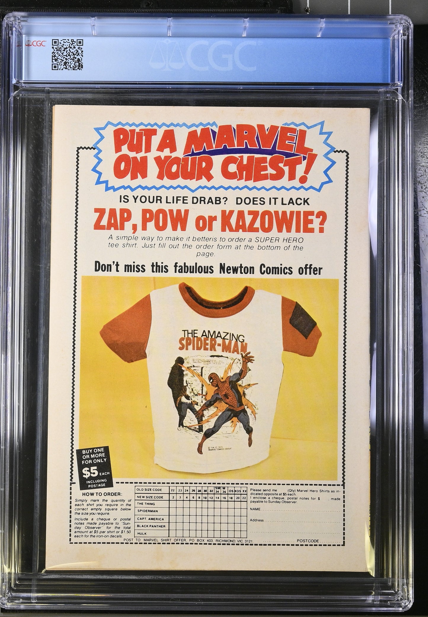 🔑 CONAN THE BARBARIAN #3 (#5) CGC 7.5 + POSTER + SWAP CARD [NEWTON COMICS] AUSTRALIAN MARVEL 1975