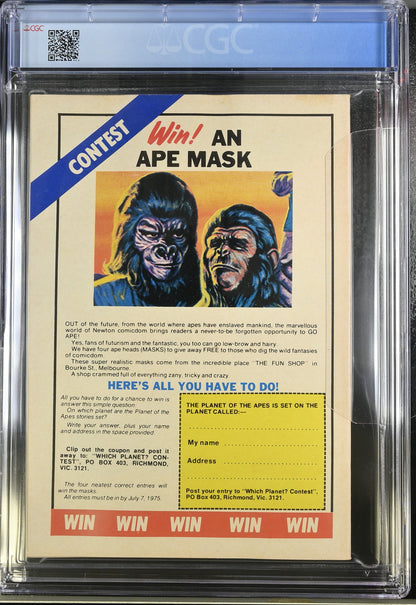PLANET OF THE APES #2 CGC 8.5 + POSTER [NEWTON COMICS] AUSTRALIAN MARVEL 1975