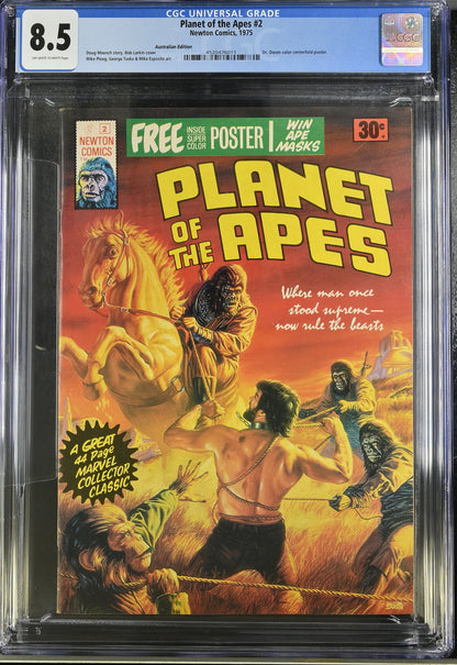 PLANET OF THE APES #2 CGC 8.5 + POSTER [NEWTON COMICS] AUSTRALIAN MARVEL 1975