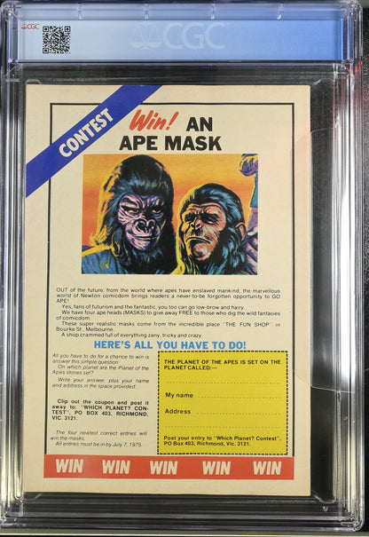 PLANET OF THE APES #2 CGC 8.5 + POSTER [NEWTON COMICS] AUSTRALIAN MARVEL 1975