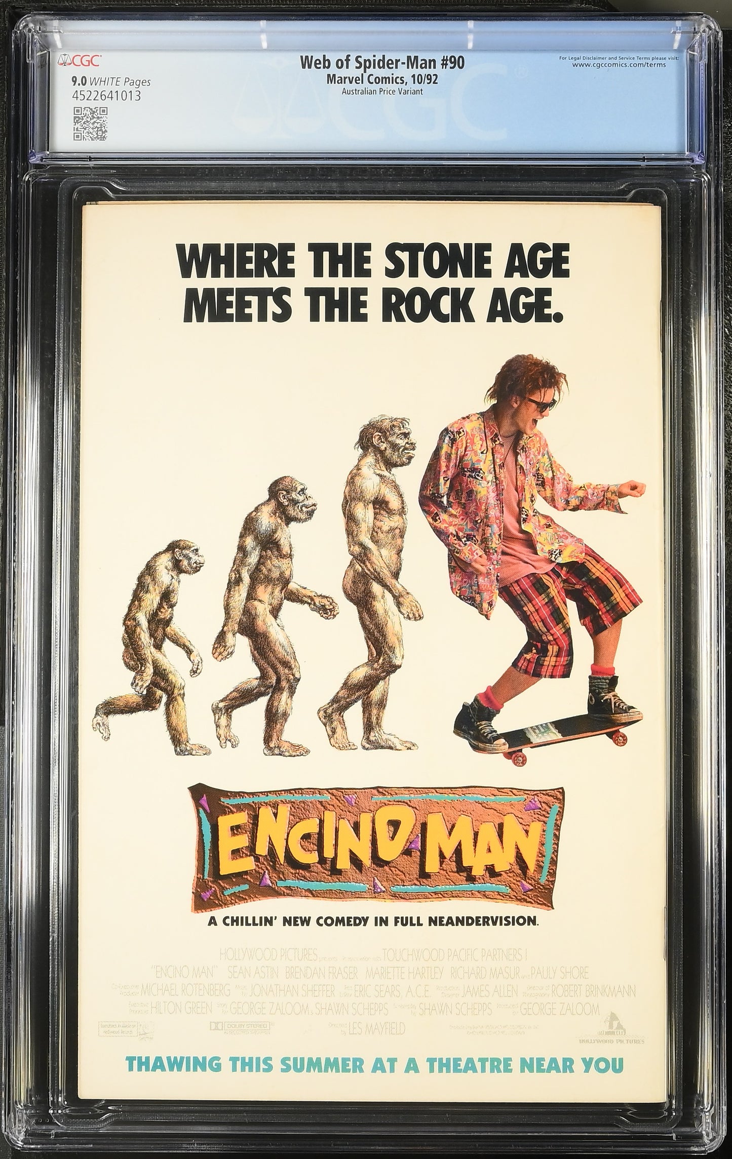 🔑WEB OF SPIDER-MAN #90 CGC 9.0 APV AUSTRALIAN PRICE VARIANT [MARVEL] COMIC 1992