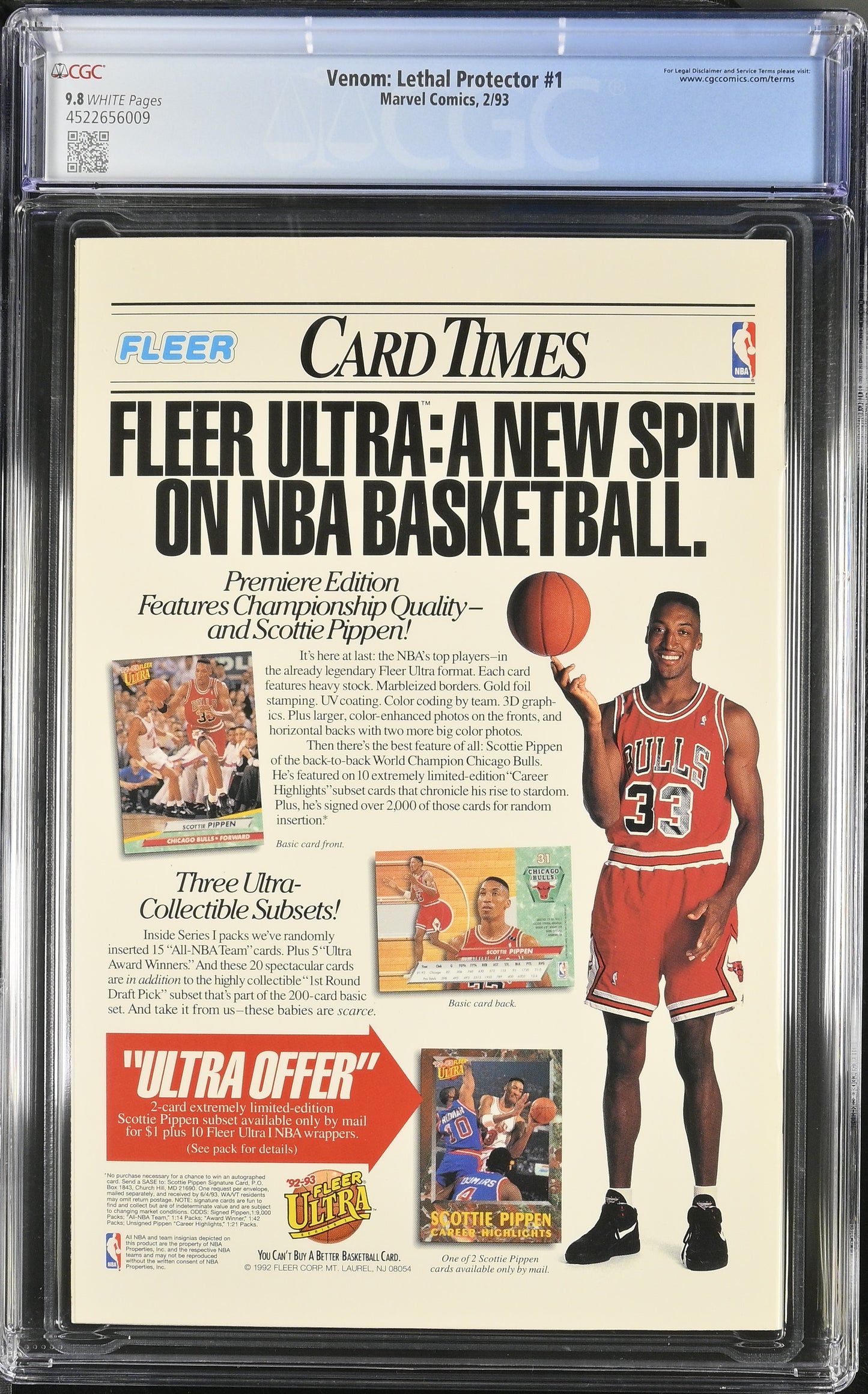 🔑 VENOM: LETHAL PROTECTOR #1 CGC 9.8 [MARVEL] *MARK BAGLEY* 🔥 COMIC 1993