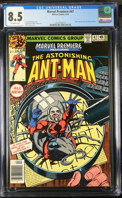 🔑 MARVEL PREMIERE #47 CGC 8.5 [MARVEL COMICS] *1ST SCOTT LANG ANT-MAN* 1979
