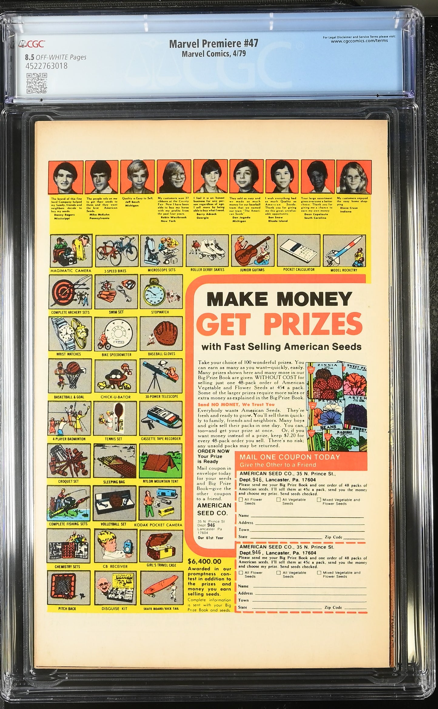 🔑 MARVEL PREMIERE #47 CGC 8.5 [MARVEL COMICS] *1ST SCOTT LANG ANT-MAN* 1979