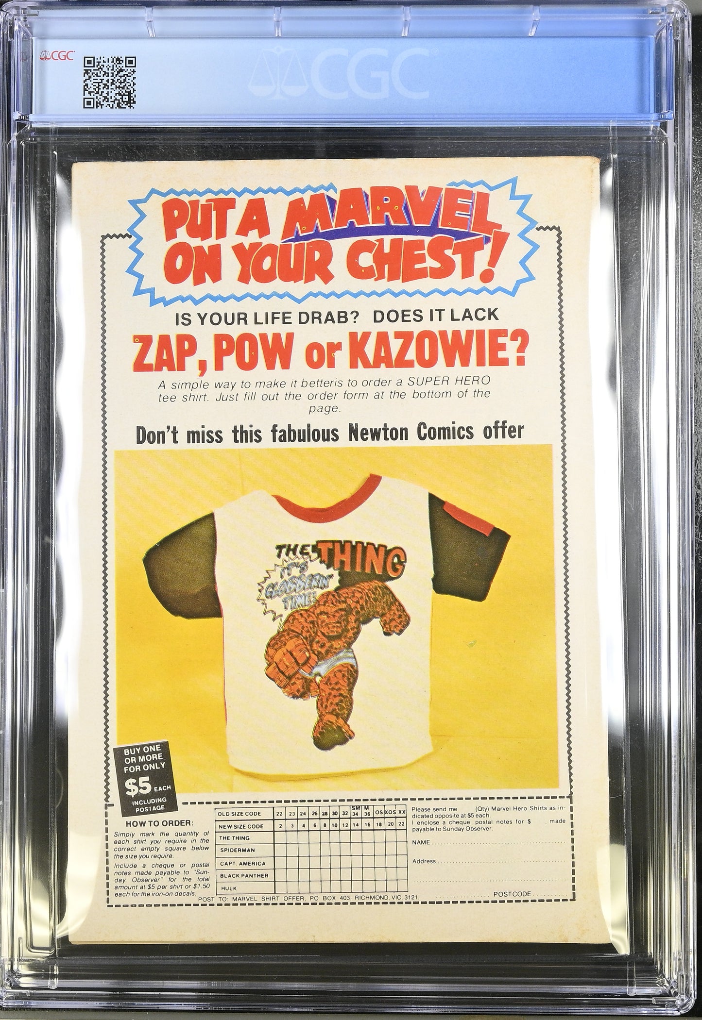 🔑 THE X-MEN #2 CGC 7.0 + POSTER [NEWTON COMICS] AUSTRALIAN MARVEL 1975