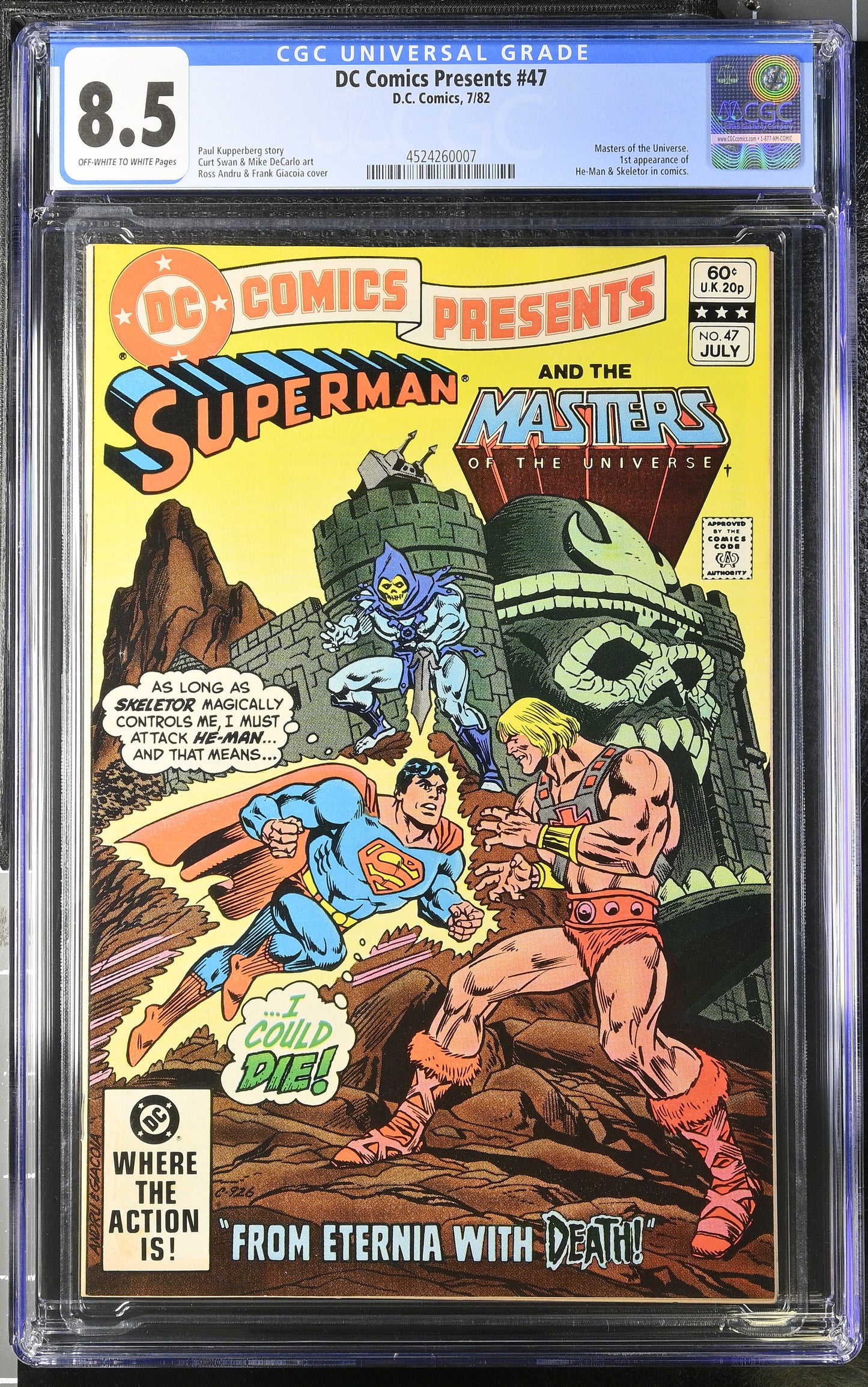 🔑 DC COMICS PRESENTS #47 CGC 8.5 [DC] *1ST MASTERS OF THE UNIVERSE* COMIC 1982