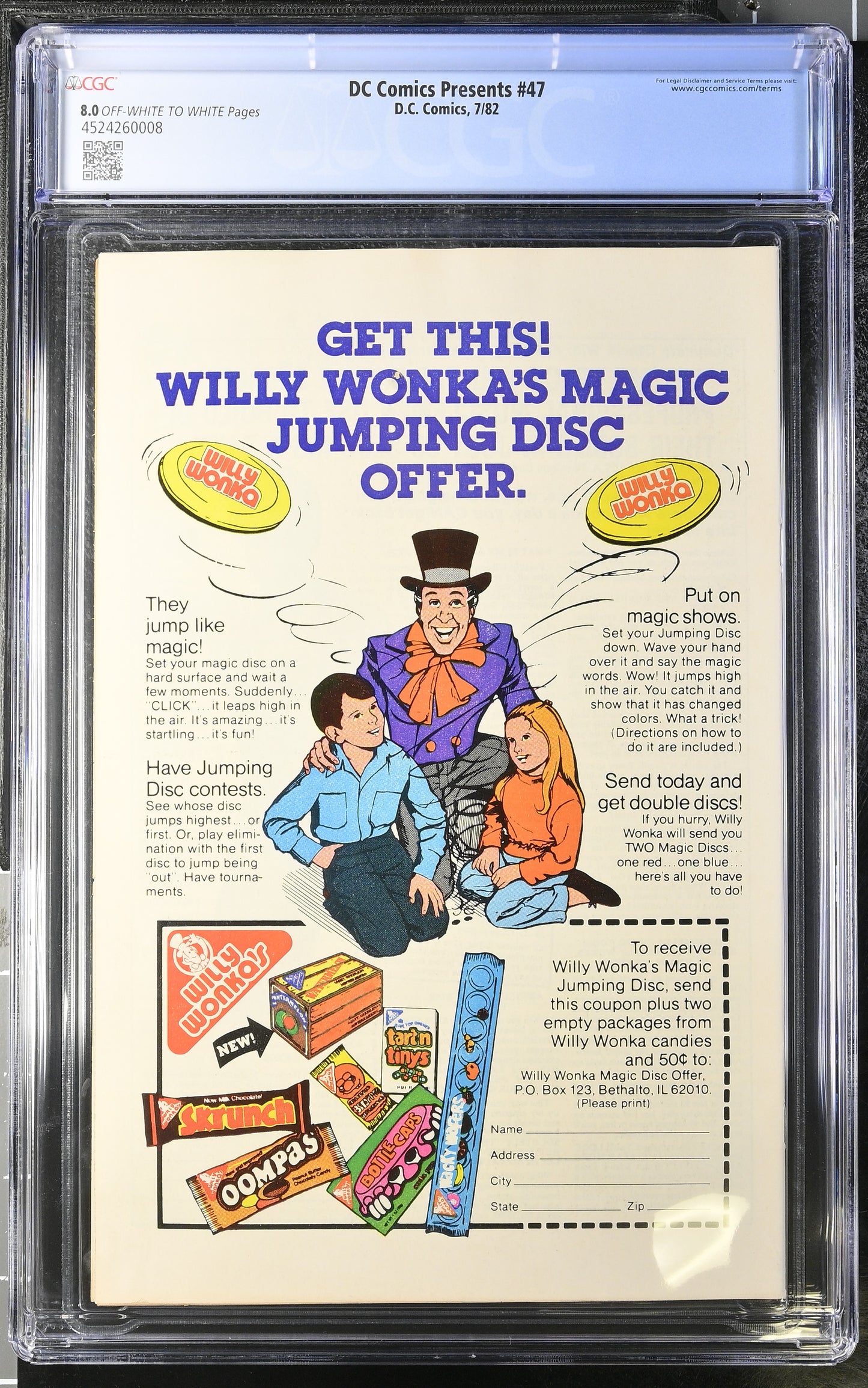 🔑 DC COMICS PRESENTS #47 CGC 8.0 [DC] *1ST MASTERS OF THE UNIVERSE* COMIC 1982