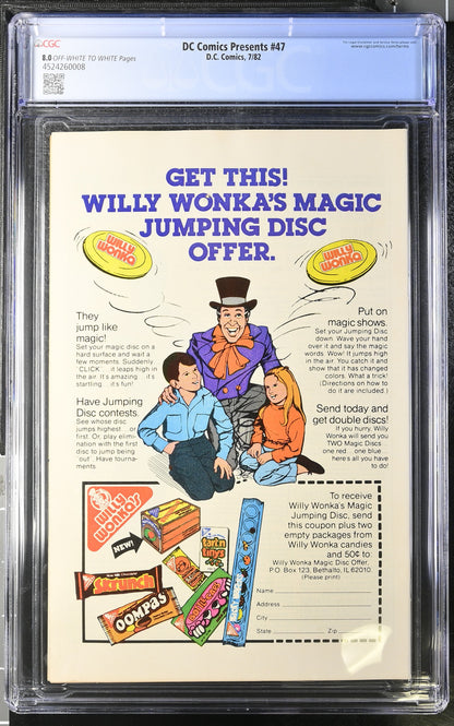 🔑 DC COMICS PRESENTS #47 CGC 8.0 [DC] *1ST MASTERS OF THE UNIVERSE* COMIC 1982