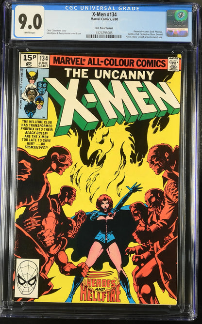 🔑 X-MEN #134 CGC 9.0 [MARVEL] COMIC *DARK PHOENIX SAGA PART 6* 1980