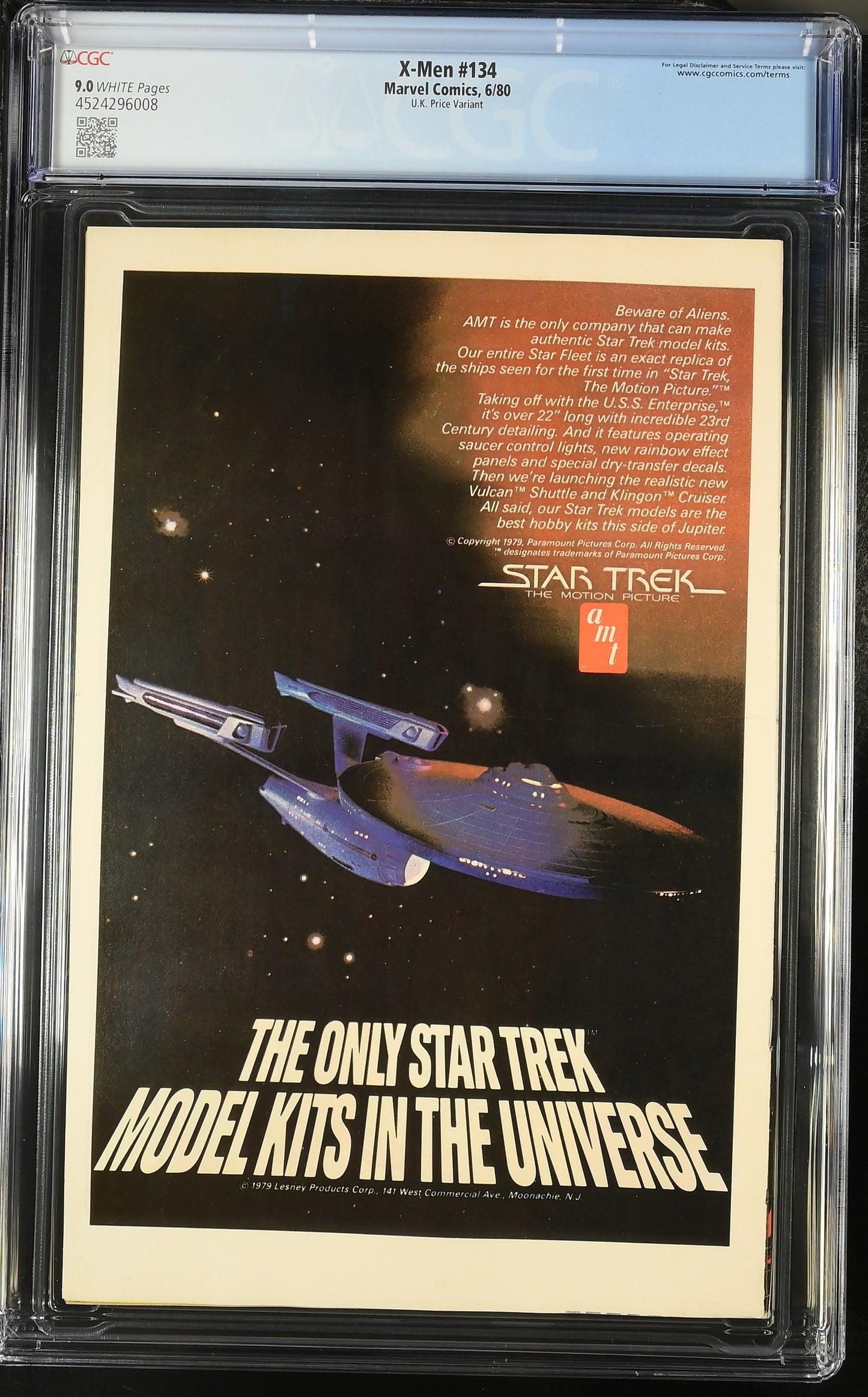 🔑 X-MEN #134 CGC 9.0 [MARVEL] COMIC *DARK PHOENIX SAGA PART 6* 1980