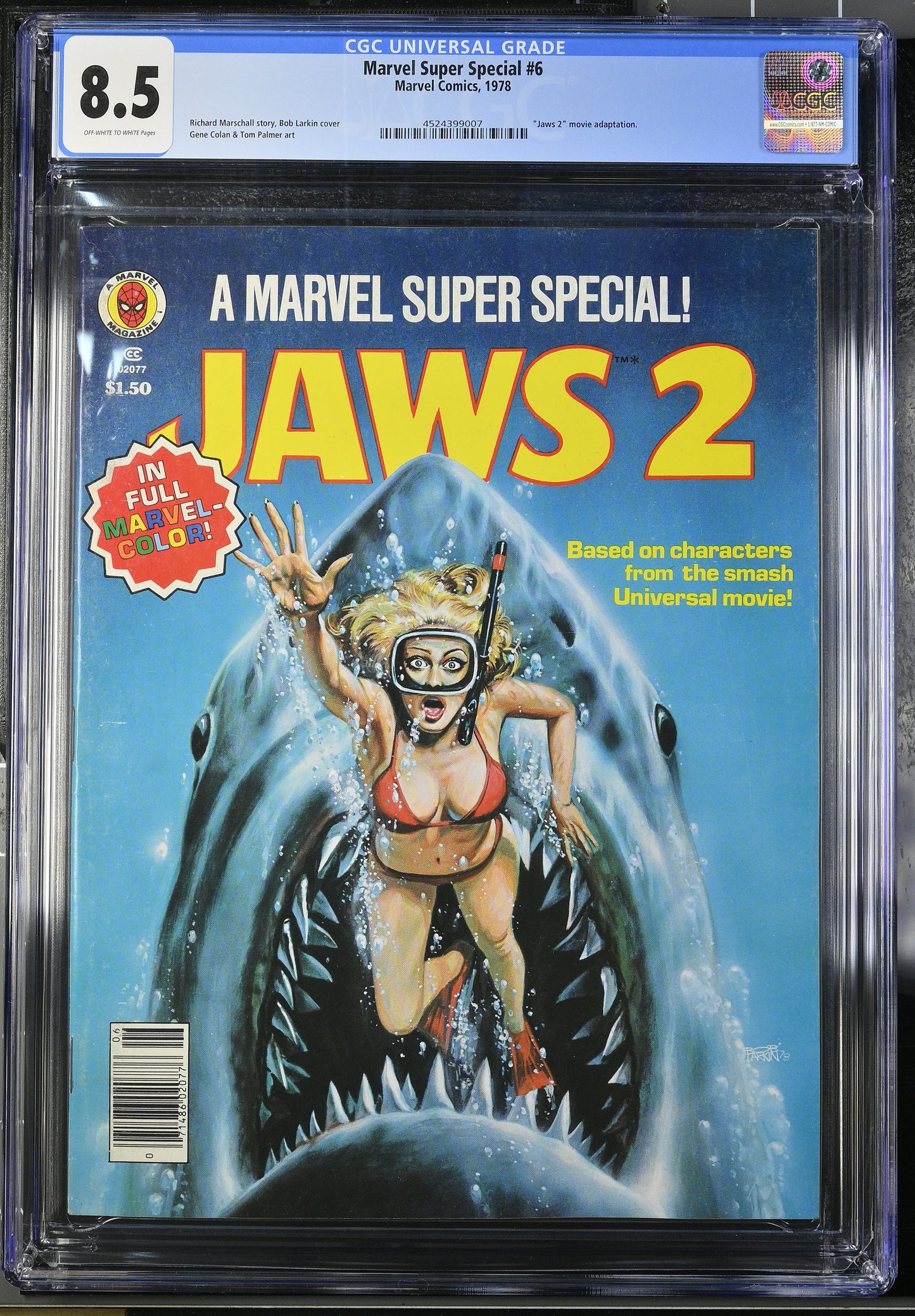 🔑 MARVEL SUPER SPECIAL #6 CGC 8.5 [MARVEL COMICS] MAGAZINE *JAWS* 1978
