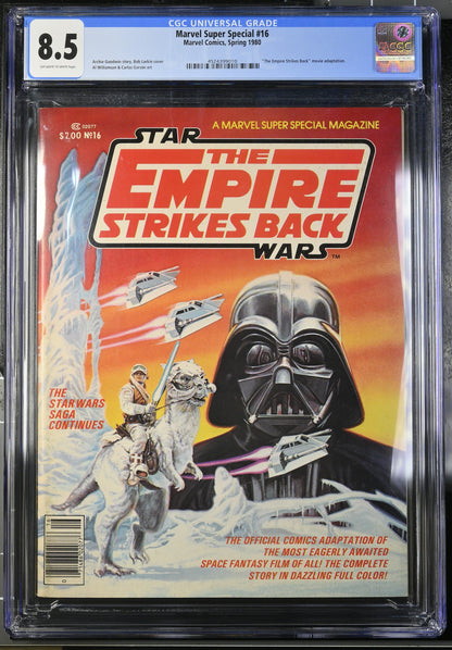 🔑 MARVEL SUPER SPECIAL #16 CGC 8.5 [MARVEL COMICS] *EMPIRE STRIKES BACK* 1980