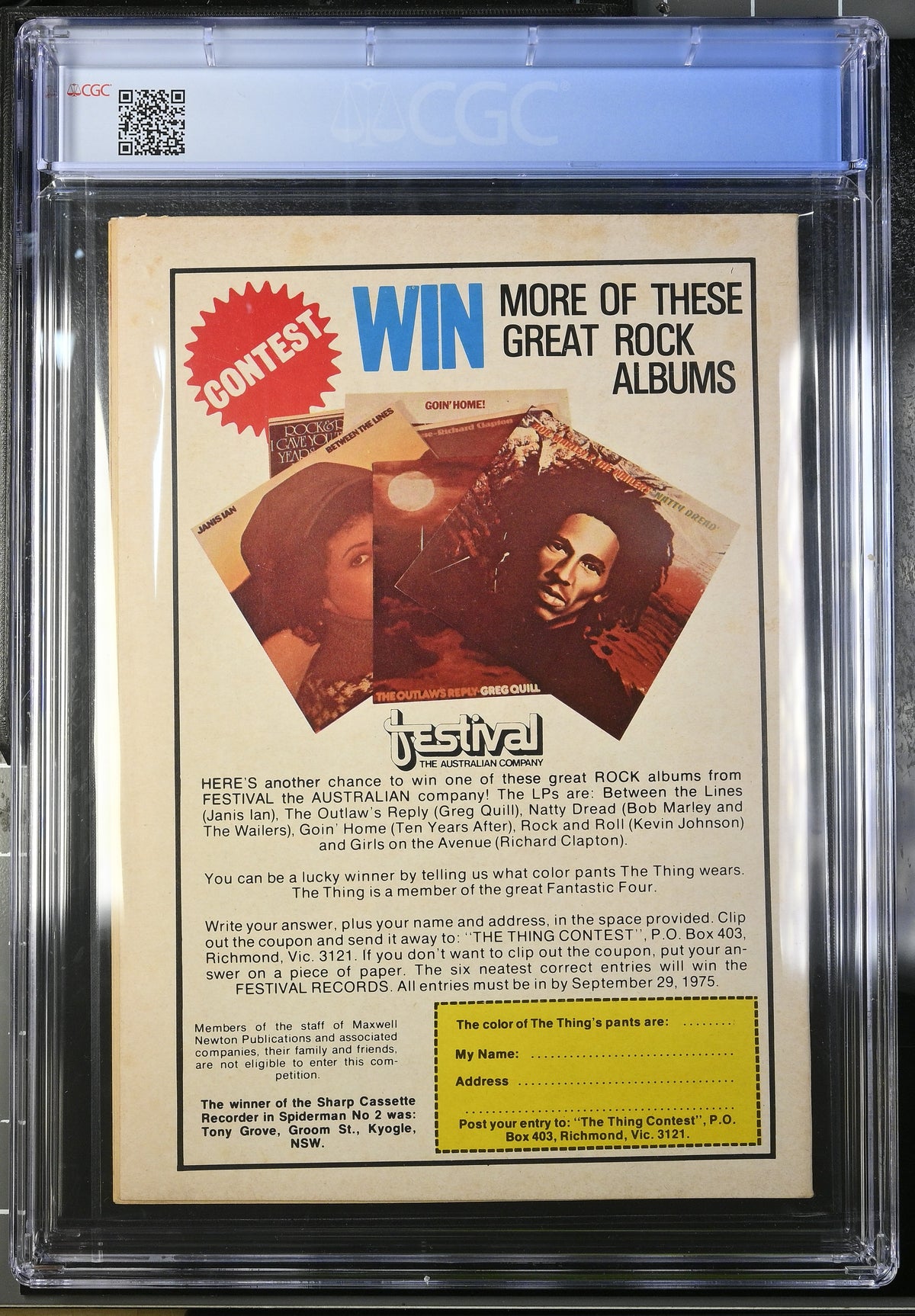 🔑 AMAZING SPIDER-MAN #6 CGC 7.0 + POSTER [NEWTON COMICS] AUSTRALIAN 1975