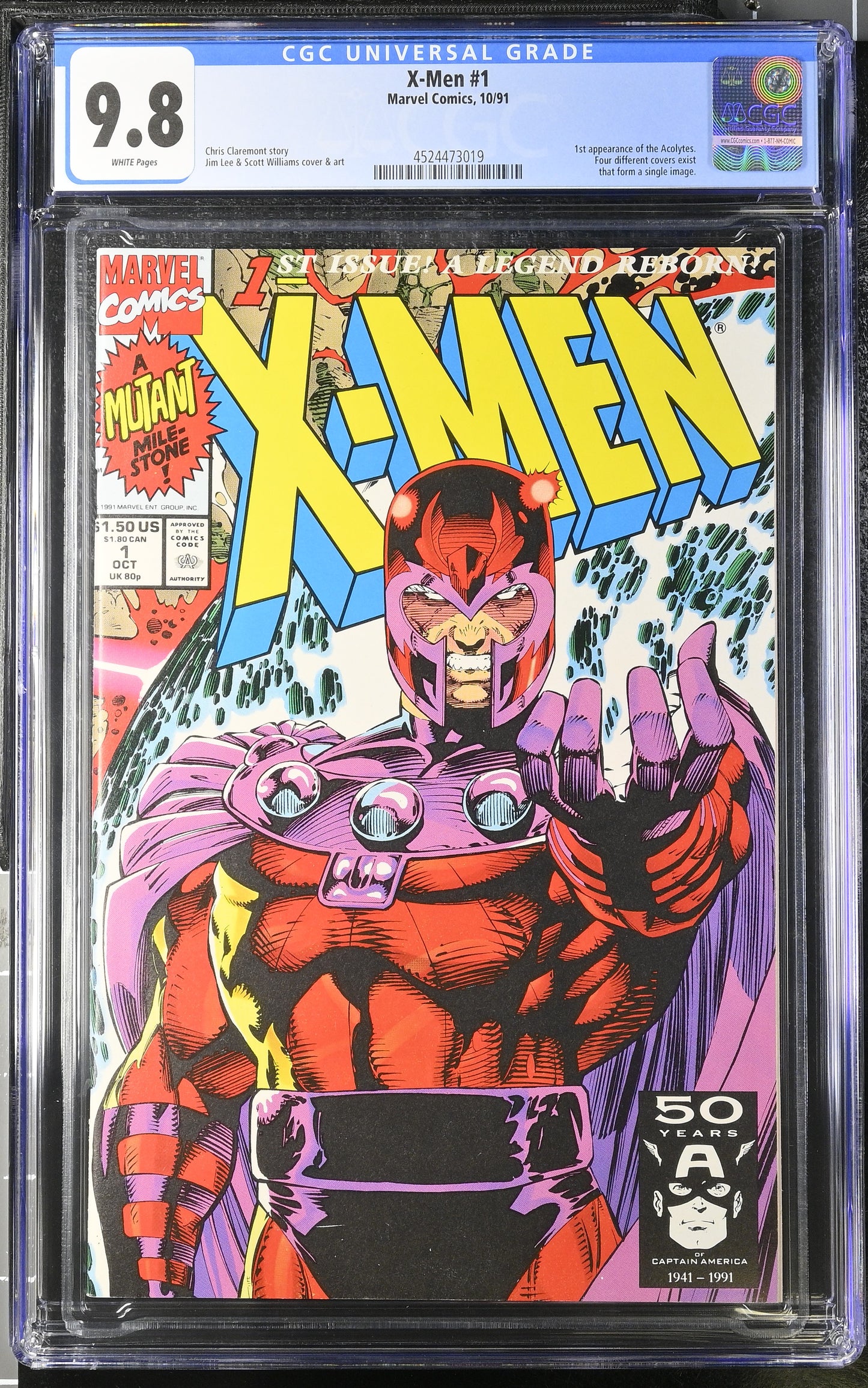 🔑 X-MEN #1 (COVER D) CGC 9.8 [MARVEL COMICS] DIRECT *1ST APP. ACOLYTES* 1991