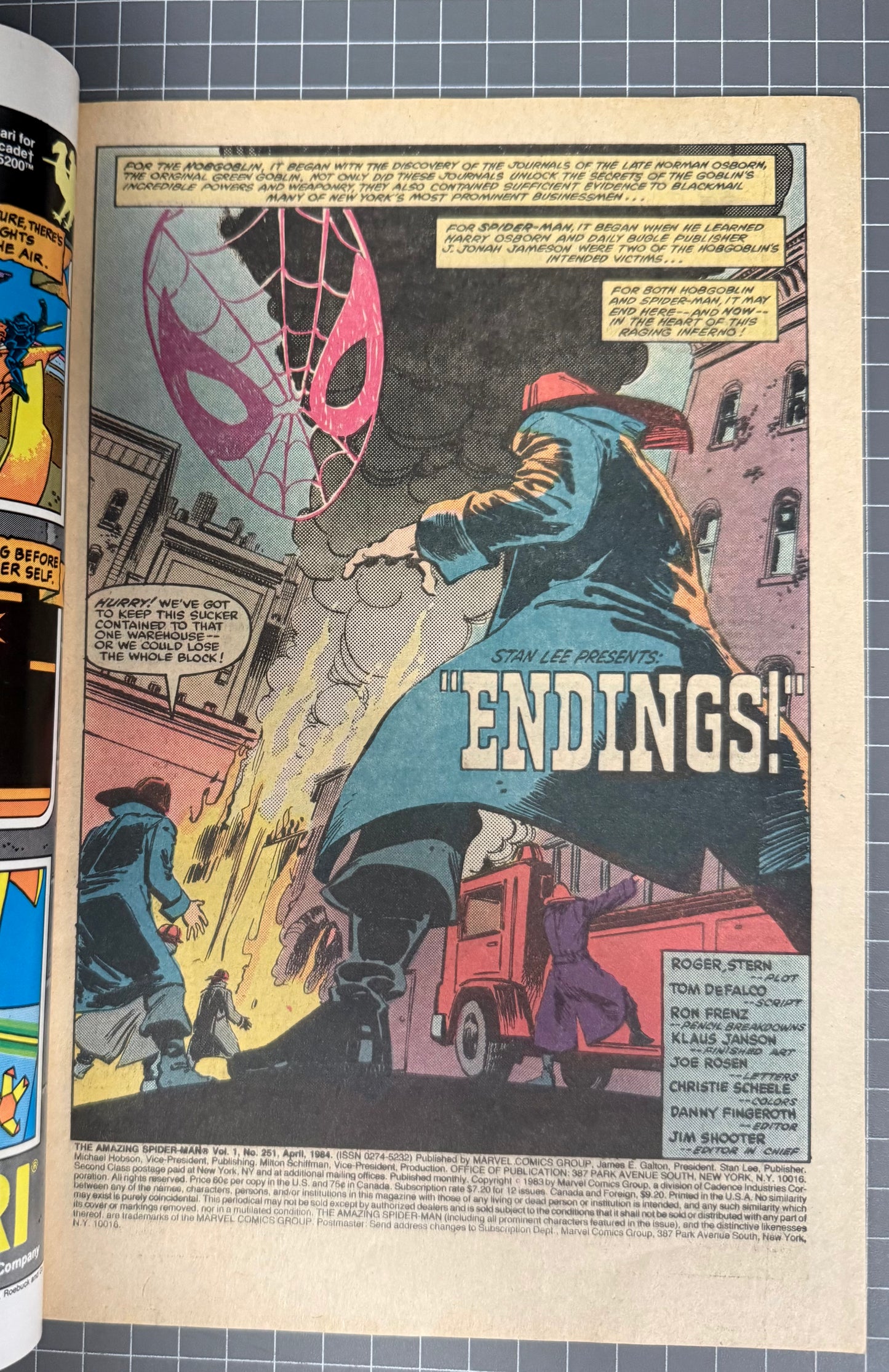 THE AMAZING SPIDER-MAN #251 [MARVEL COMICS] NEWSSTAND 1984 FN/VF