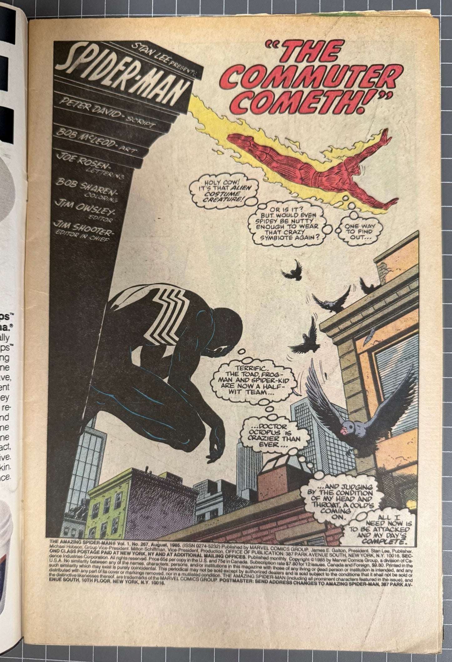 THE AMAZING SPIDER-MAN #267 [MARVEL COMICS] NEWSSTAND 1985 VG+