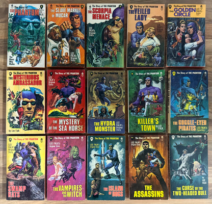 THE STORY OF THE PHANTOM BY LEE FALK #1-15 COMPLETE AVON PAPERBACK SET 1972-75