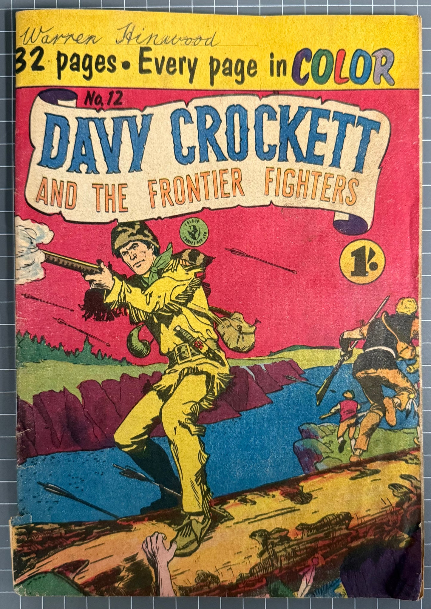 DAVY CROCKETT AND THE FRONTIER FIGHTERS #12 [COLOUR COMICS] AUSTRALIAN 1956