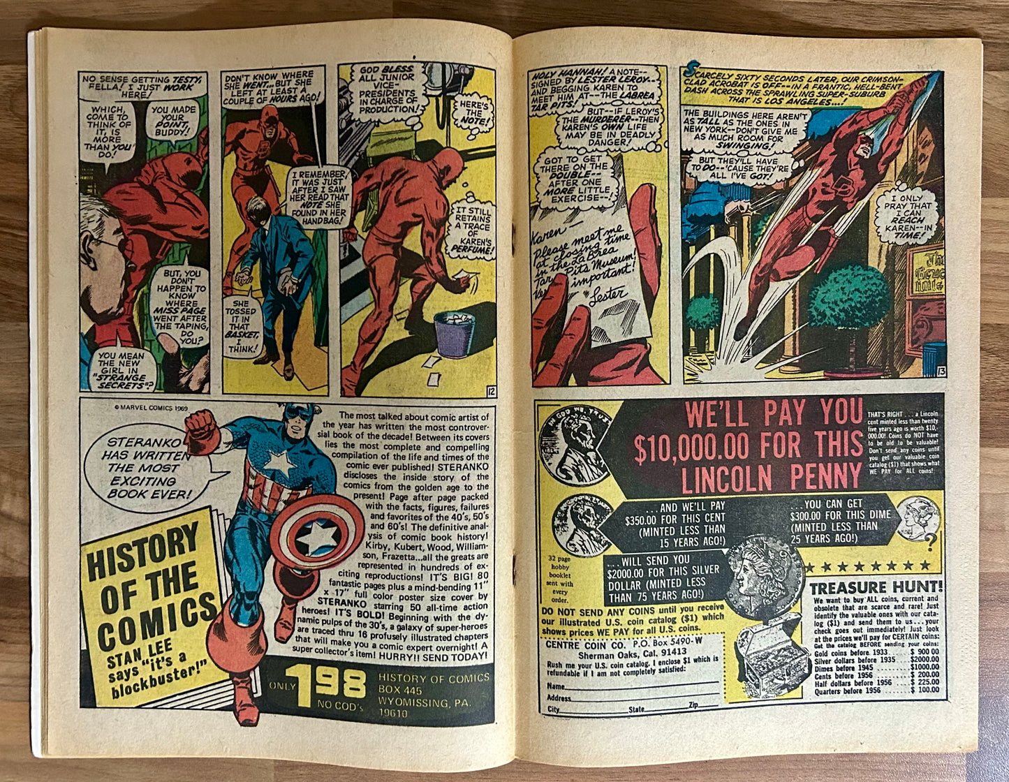 DAREDEVIL #66 [MARVEL COMICS] DIRECT 1970 VG+