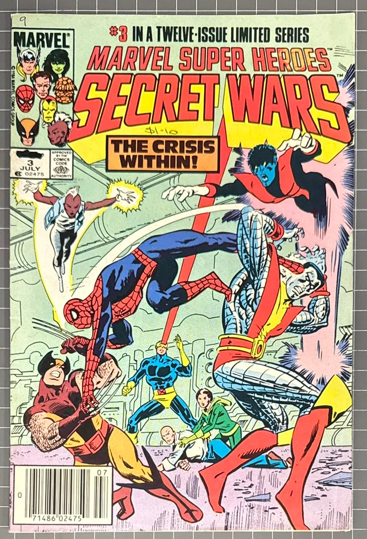 🔑 MARVEL SUPER HEROES SECRET WARS #3 [MARVEL COMICS] *1ST APP. VOLCANA* 1984 FN