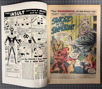 🔑 DAREDEVIL #111 [MARVEL COMICS] DIRECT *1ST APP. SILVER SAMURAI* 1974 FN