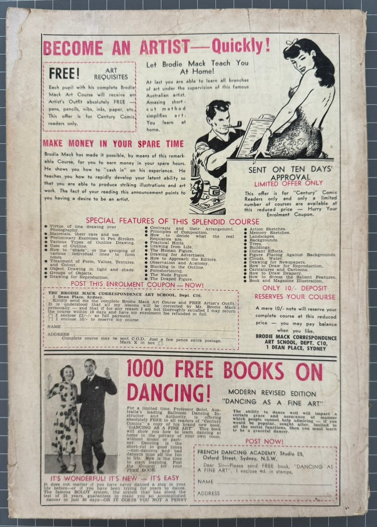 🔑 CENTURY THE 100 PAGE COMIC MONTHLY #12 [COLOUR COMICS] AUSTRALIAN DC 1957