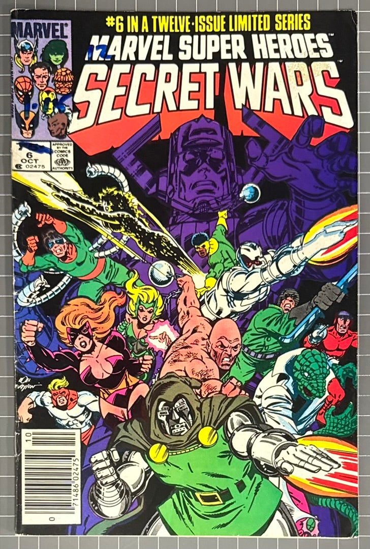 🔑 MARVEL SUPER HEROES SECRET WARS #6 [MARVEL COMICS] NEWSSTAND 1984 FN-