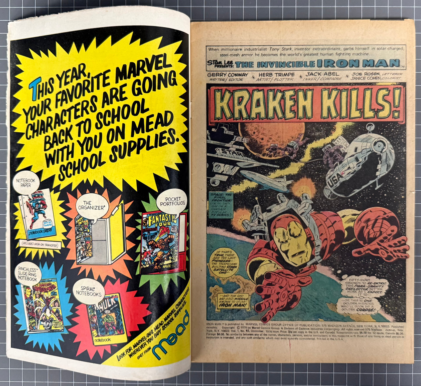 THE INVINCIBLE IRON MAN #93 [MARVEL COMICS] 1976 VG-