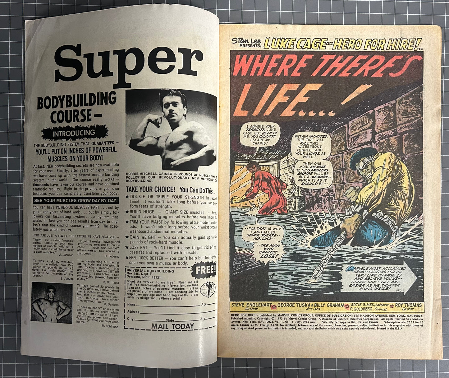 HERO FOR HIRE #11 [MARVEL COMICS] *LUKE CAGE* DIRECT 1973