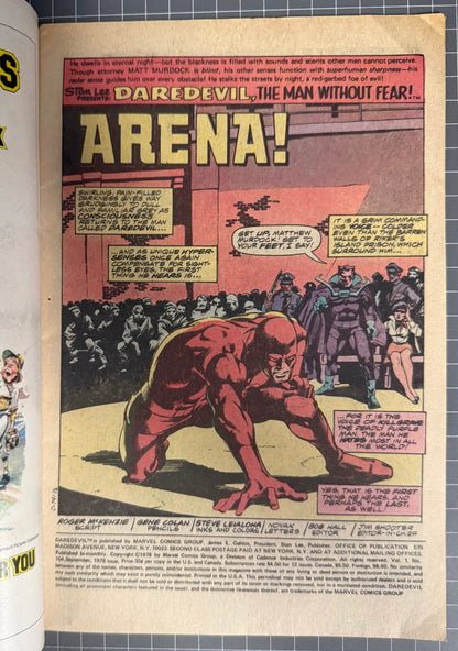 DAREDEVIL #154 [MARVEL COMICS] NEWSSTAND 1978 FN/VF