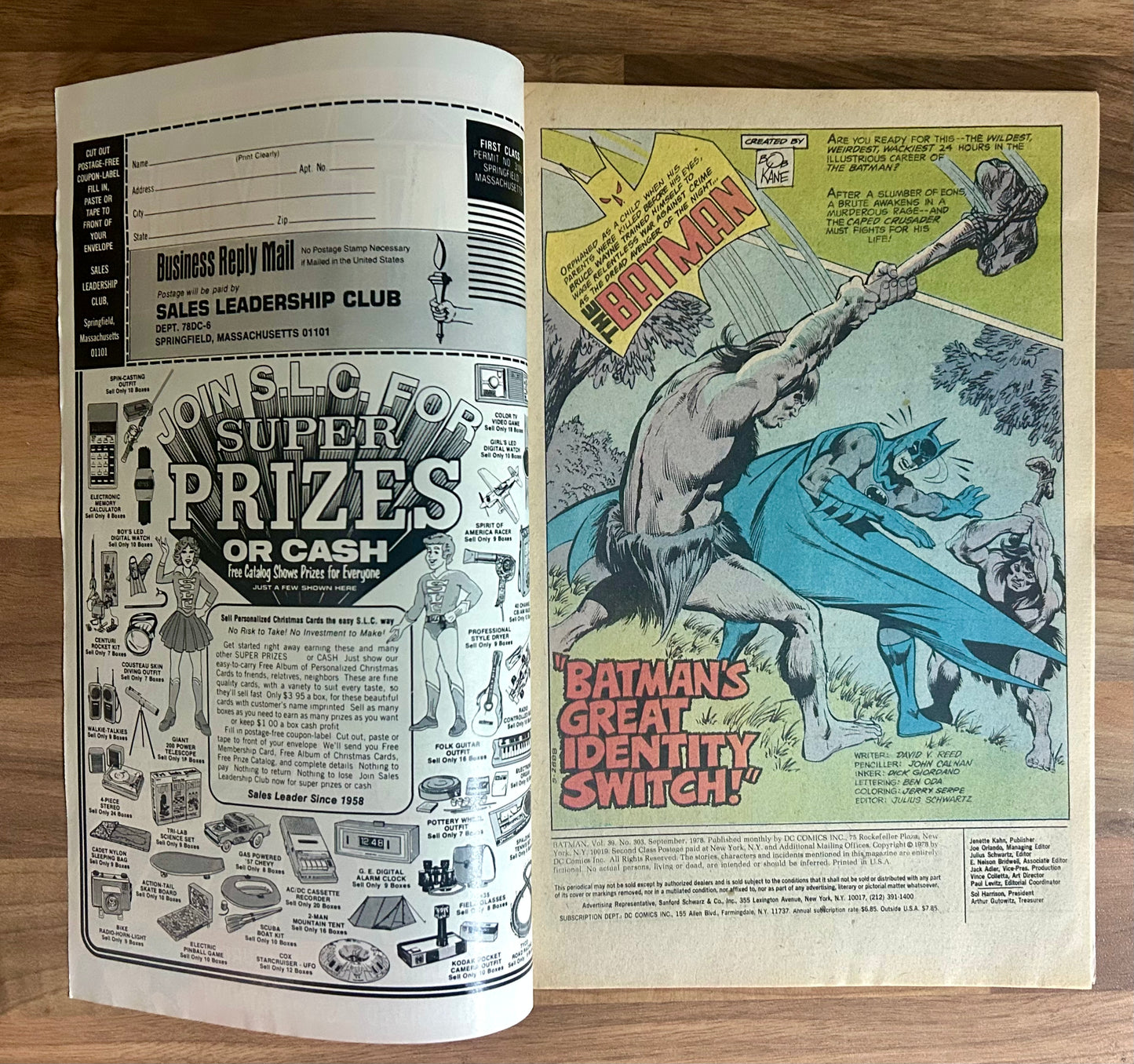 BATMAN #303 [DC COMICS] NEWSSTAND 1978 VF-