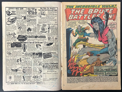 THE INCREDIBLE HULK #112 [MARVEL COMICS] DIRECT 1969 GD/VG