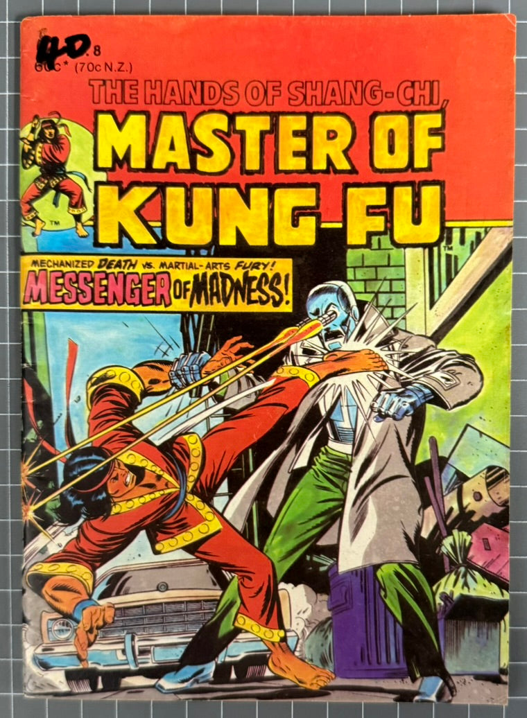 MASTER OF KUNG FU #8 [YAFFA PUBLISHING] AUSTRALIAN MARVEL DIGEST COMIC 1981