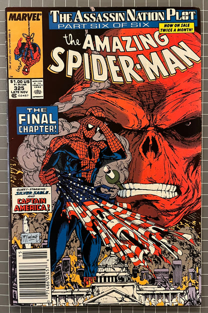 🔑 THE AMAZING SPIDER-MAN #325 [MARVEL COMICS] *TODD MCFARLANE COVER* 1989 FN