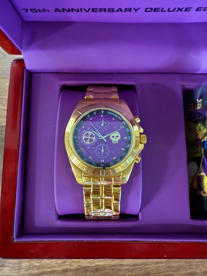 THE PHANTOM WATCH 75TH ANNIVERSARY DELUXE EDITION + 7 TRADING CARDS *LIMITED ED*