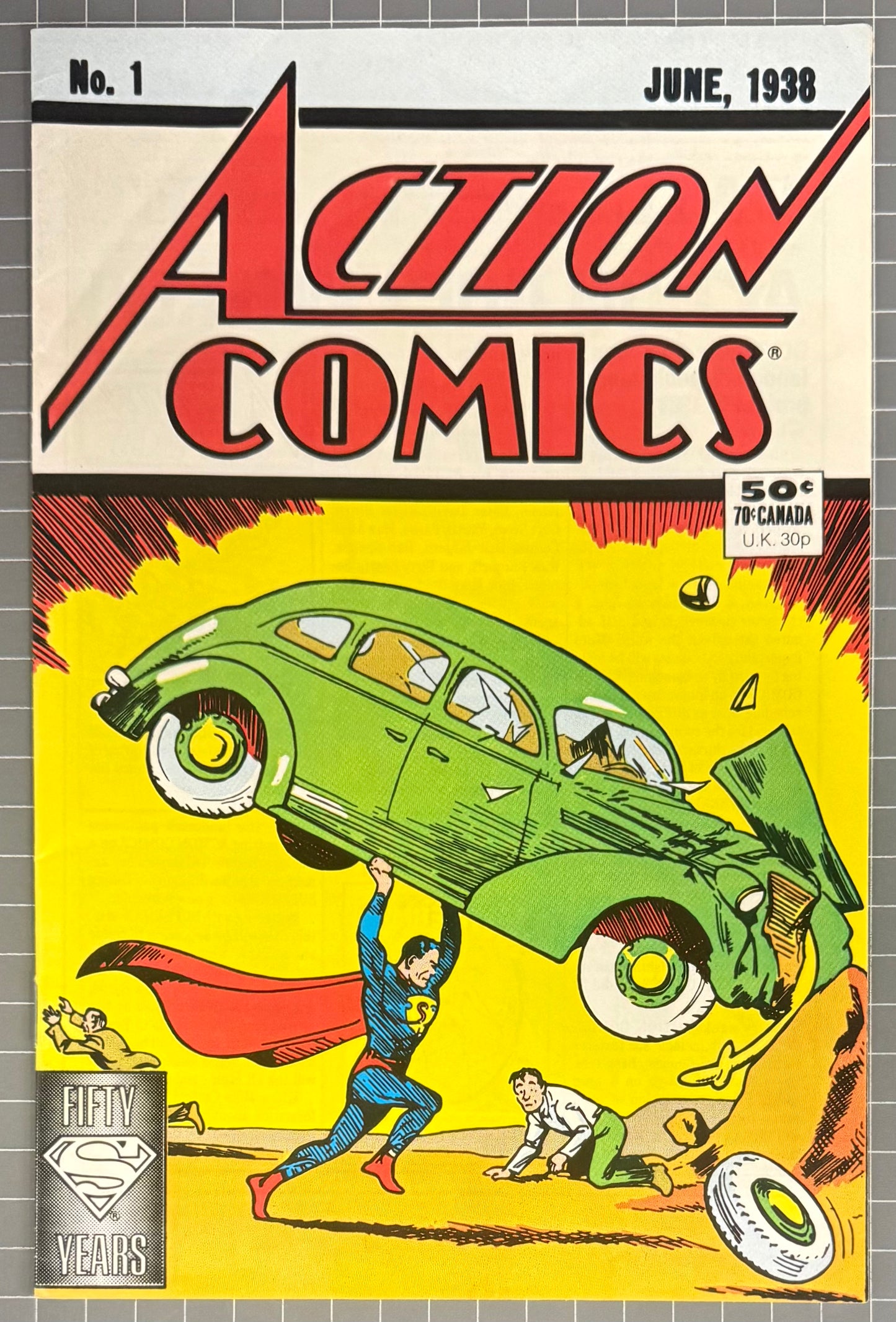 🔑 ACTION COMICS #1 [DC COMICS] DIRECT *REPRINT 1ST APP. SUPERMAN* 1988 FN/VF