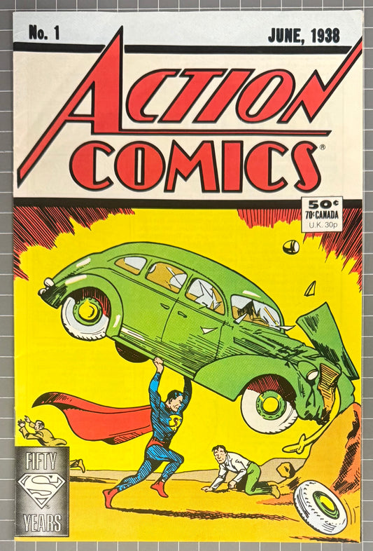 🔑 ACTION COMICS #1 [DC COMICS] DIRECT *REPRINT 1ST APP. SUPERMAN* 1988 FN/VF