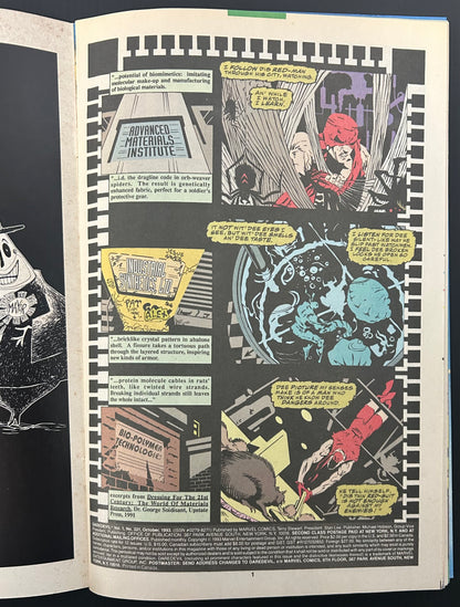 🔑 DAREDEVIL #321 [MARVEL COMICS] DIRECT *DAREDEVIL BLACK SUIT DEBUT* 1993 VF+