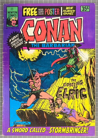 🔑 CONAN THE BARBARIAN #9 + POSTER [NEWTON COMICS] AUSTRALIAN MARVEL 1975